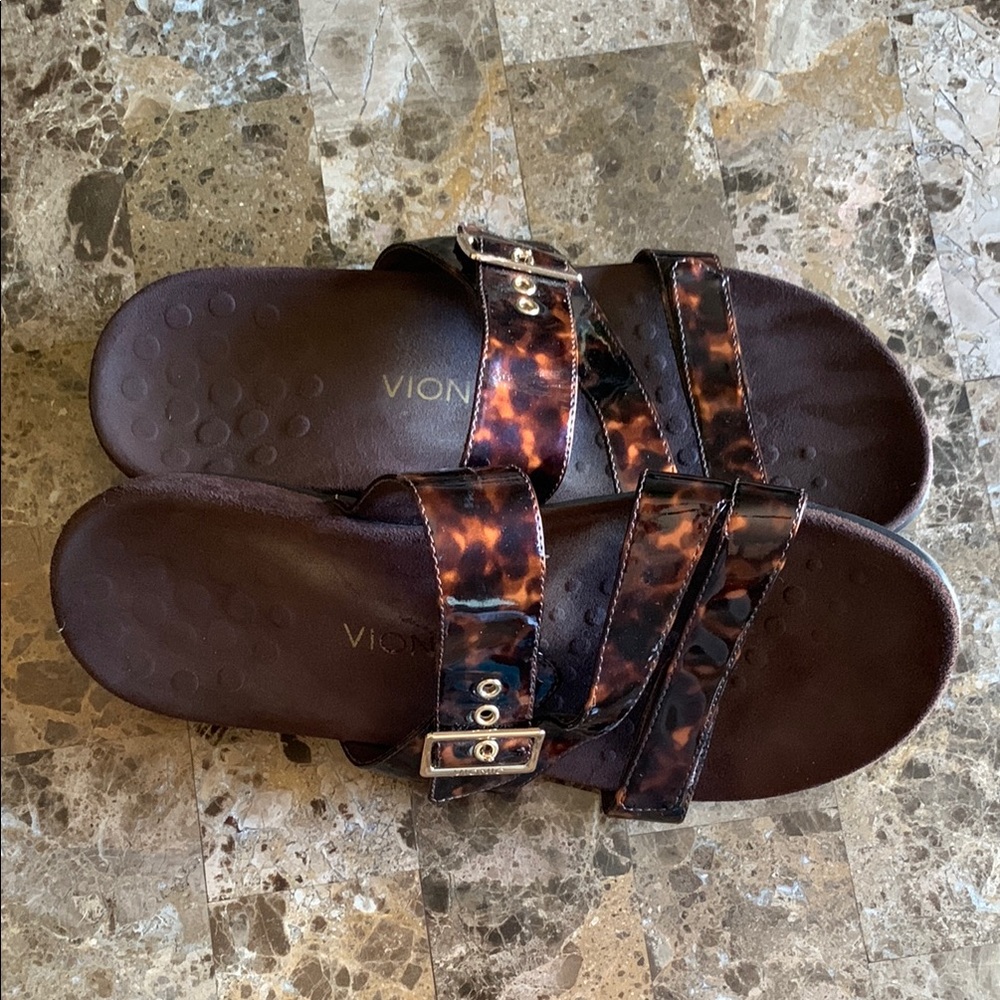 Vionic Tortoise Shell Buckle Sandals - image 2